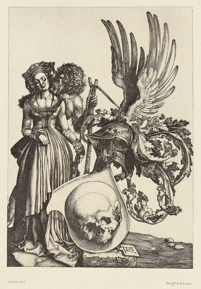 Coat of Arms with a Skull by Albrecht Dürer by Édouard Baldus