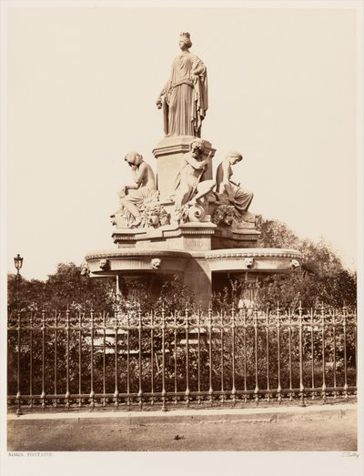 Nîmes, Fountain by Édouard Baldus