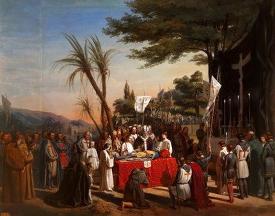 Funeral of Godfrey of Bouillon in Jerusalem, 23rd July 1100 by Edouard Cibot