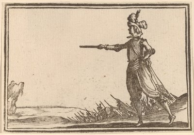 Military Commander on Foot by Edouard Eckman after Jacques Callot