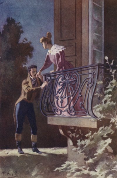 I Found Him Standing There, His Hand Resting on a Corner of My Balcony by Edouard Henri Avril