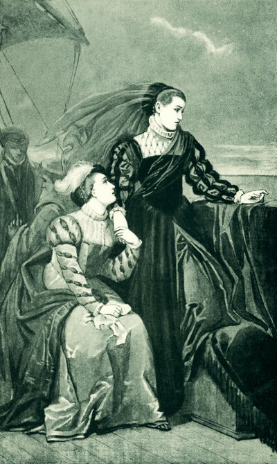 Mary Queen of Scots Bids Adieu to France by Edouard Jean Conrad Hamman