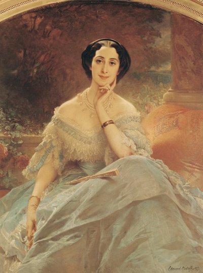 Portrait of the Countess of Hallez-Claparede, 1857 by Edouard Louis Dubufe