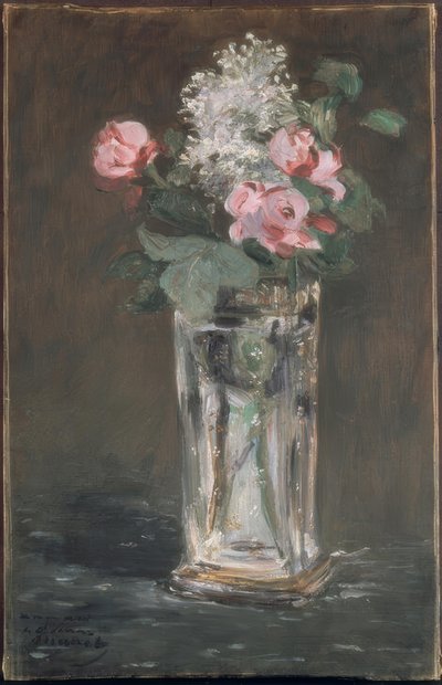Flowers in a Crystal Vase by Édouard Manet