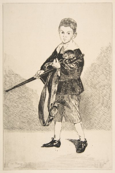 Boy with a Sword, Turned Left by Édouard Manet
