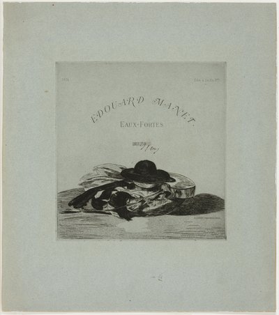 Hat and Guitar, frontispiece for the edition of fourteen etchings by Édouard Manet