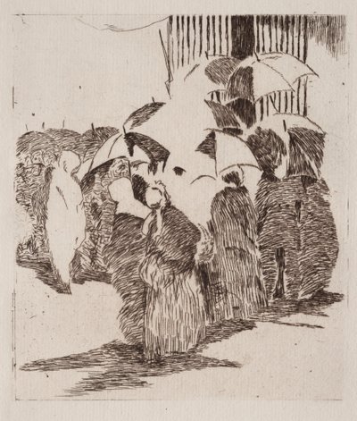 Line in Front of the Butcher Shop by Édouard Manet