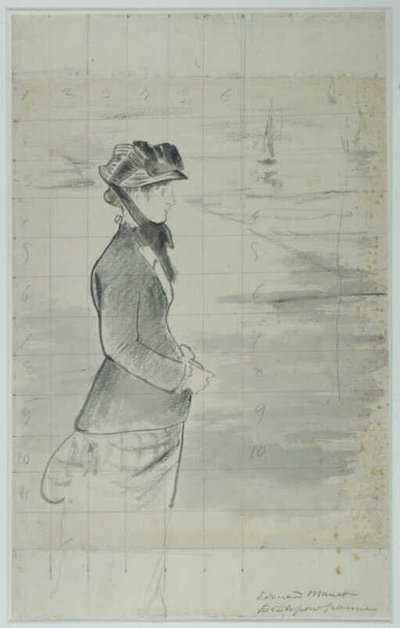 Annabel Lee Standing by the Sea, circa 1881 by Édouard Manet