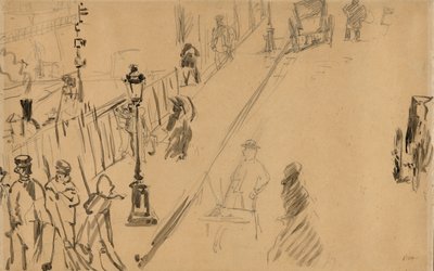 The Rue Mosnier with Gas Lamp, 1878 by Édouard Manet