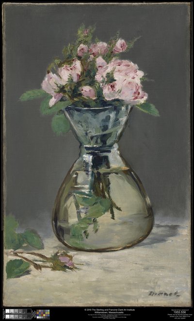 Moss Roses in a Vase by Édouard Manet
