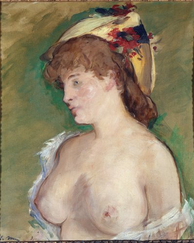The Blonde with Topless by Édouard Manet