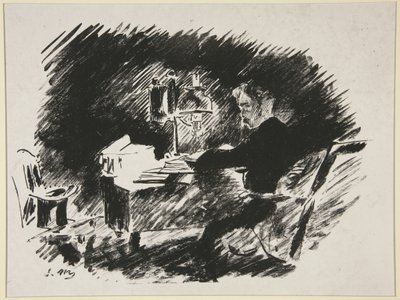 Under the Lamp, first illustration of Mallarmé