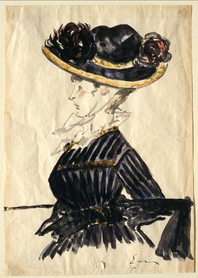 Woman in Large Hat by Édouard Manet