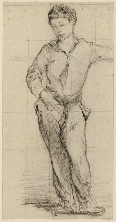 Young Man Standing (Leon Leenhoff) (recto); Sketch of Standing Boy (verso) by Édouard Manet