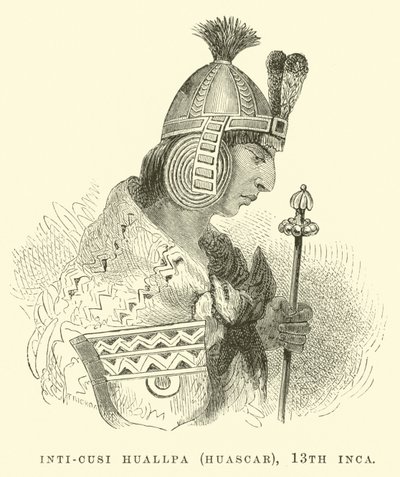 Inti-Cusi Huallpa (Huascar), 13th Inca by Edouard Riou