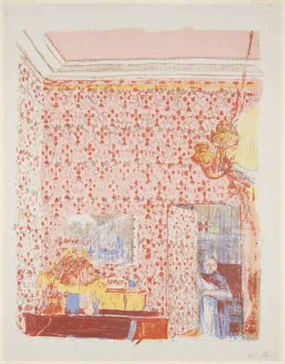 Landscapes and Interiors: Interior with Pink Wallpaper I by Edouard Vuillard