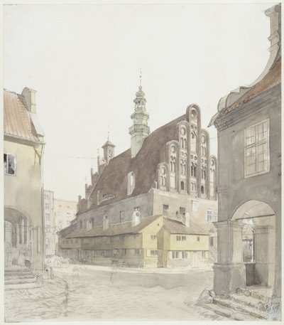 The Town Hall in Heilsberg by Eduard Gaertner