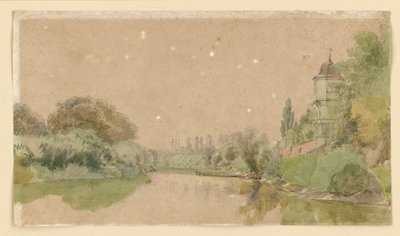 The Elbe at Barby by Eduard Gaertner