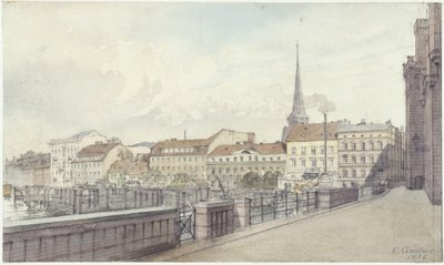 Mühlendamm and Burgstraße in Berlin by Eduard Gaertner