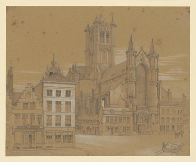 St. Nicholas Church in Ghent by Eduard Gaertner