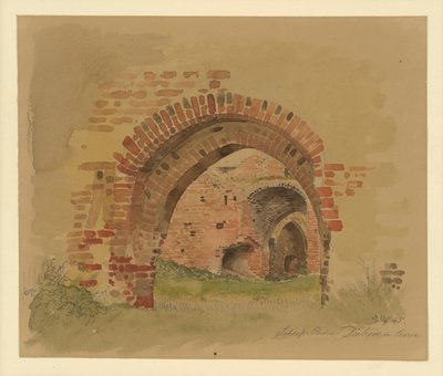 Castle Ruins Diebow near Thorn by Eduard Gaertner