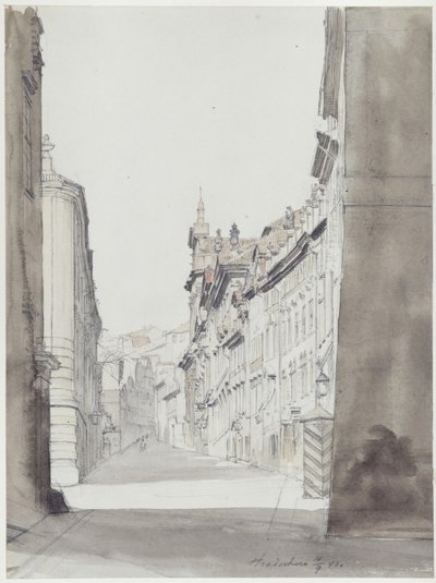 Street in Hradčany in Prague by Eduard Gaertner