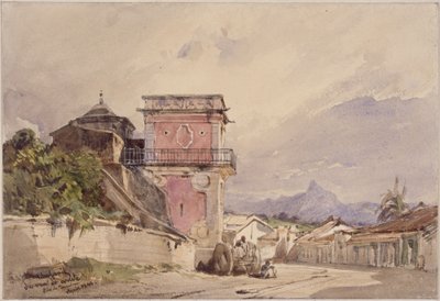 Fountain on Conde Street, Rio de Janeiro by Eduard Hildebrandt