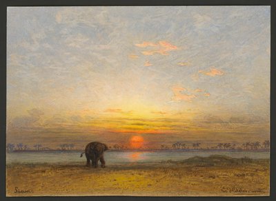 Sunset in Siam by Eduard Hildebrandt