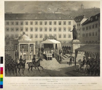 Unveiling of the Monument of Franz I in Graz by Eduard Kaiser