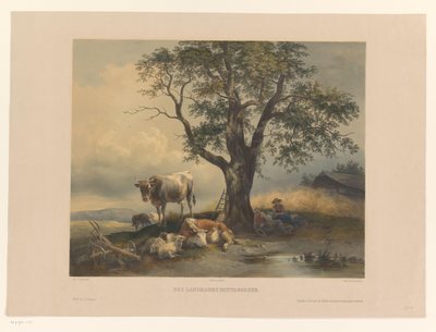 Figures with Cattle Resting in a Landscape, The Farmer