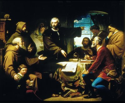 Christopher Columbus in the Convent of La Rábida by Eduardo Cano