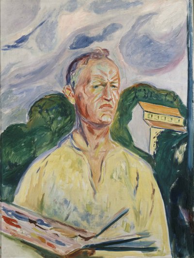 Self-portrait with Palette by Edvard Munch