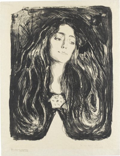 The Brooch. Eva Mudocci by Edvard Munch