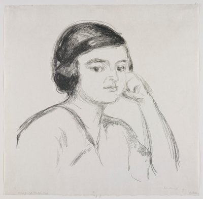 Young Woman with Hand on Her Cheek by Edvard Munch