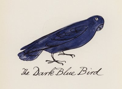 Edward Lear, The Bird Book: The Dark Blue Bird by Edward (after) Lear