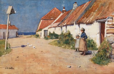 Seaside Cottages with Dovecot by Edward Arthur Walton