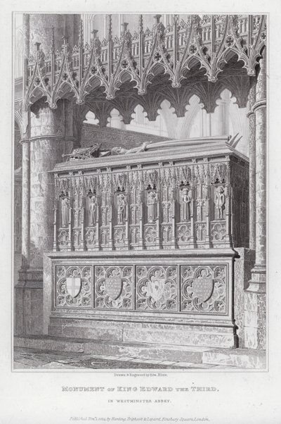 Monument of King Edward the Third, in Westminster Abbey by Edward Blore