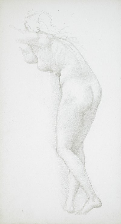 Female Nude Seen from the Rear by Edward Burne-Jones