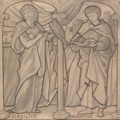 Preparatory Design for a Stained Glass Window, Virgil and Horace by Edward Burne-Jones