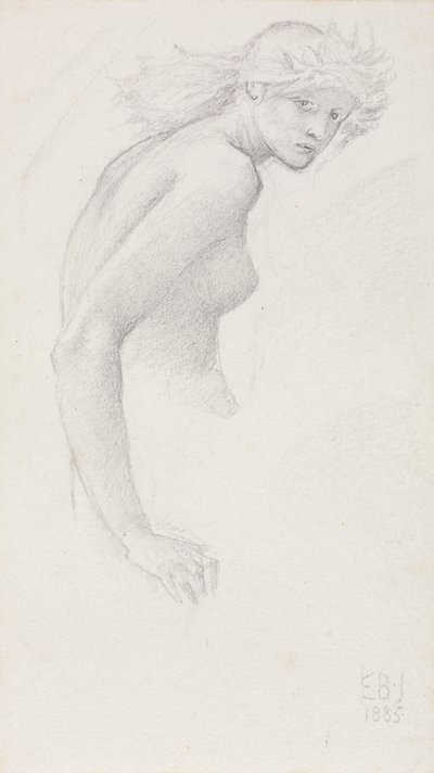 Study of a Female Figure by Edward Burne-Jones