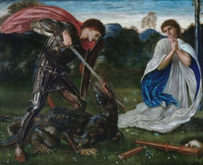 The Fight: St George Kills the Dragon VI by Edward Burne-Jones