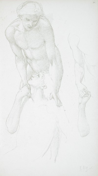 Two Male Nudes by Edward Burne-Jones