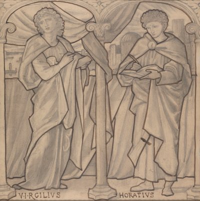 Preparatory Design for a Stained Glass Window, Virgil and Horace by Edward Burne Jones