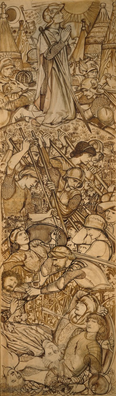 The Battle of Beth-Horon - Joshua Commanding the Sun and Moon to Stand Still by Edward Burne Jones