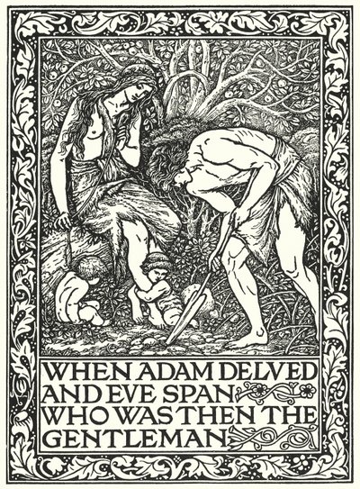 When Adam Delved And Eve Span Who Was Then The Gentleman by Edward Coley (after) Burne Jones