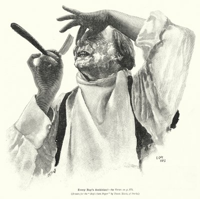 Man shaving by Edward Ertz