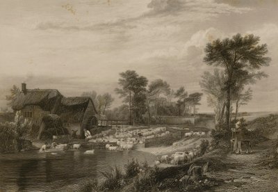 Sheep Washing by Edward Finden