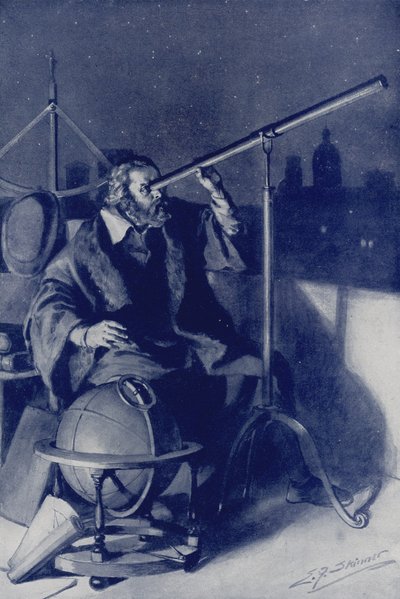 Galileo discovering new worlds by Edward Frederick Skinner