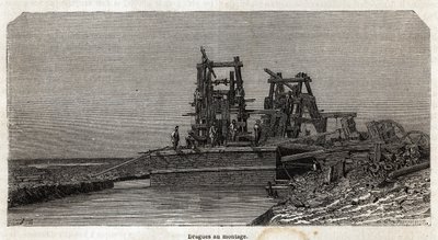 Dredges on the Suez Canal by Edward Grenet
