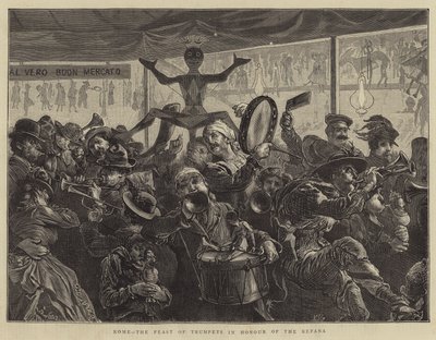 Rome, the Feast of Trumpets in Honour of the Befana by Edward John Gregory